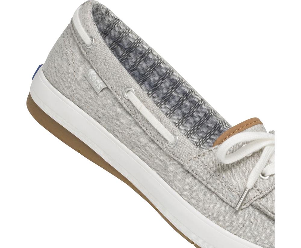 Keds Slip Ons Damen Grau - Charter Chambray - MOC-065743